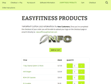 Tablet Screenshot of easyfitness.com